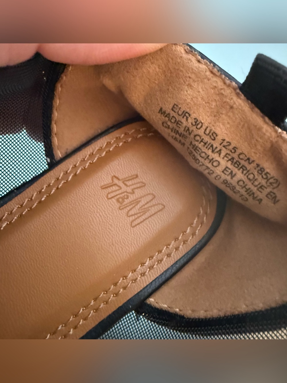 H&M girls velvety bow ballet mesh flat size 12.5 - Picture 6 of 8